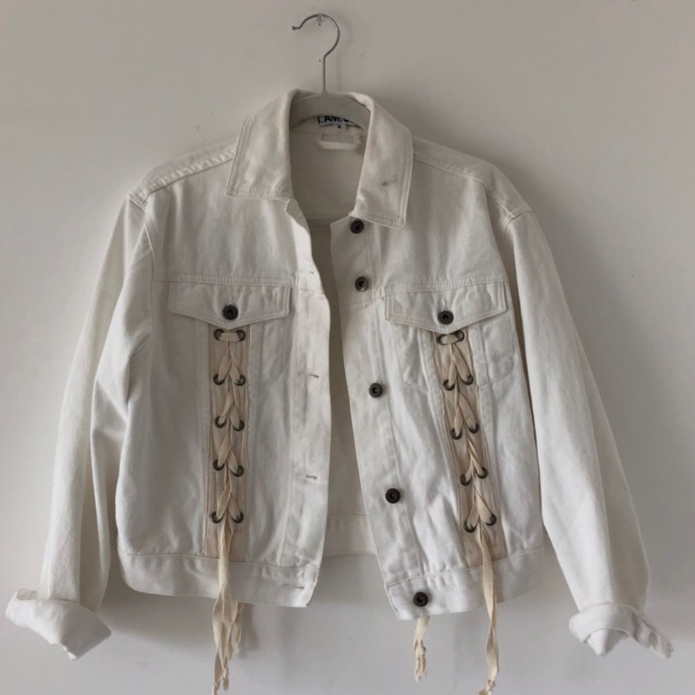 I AM GIA Tyler White Denim Jacket